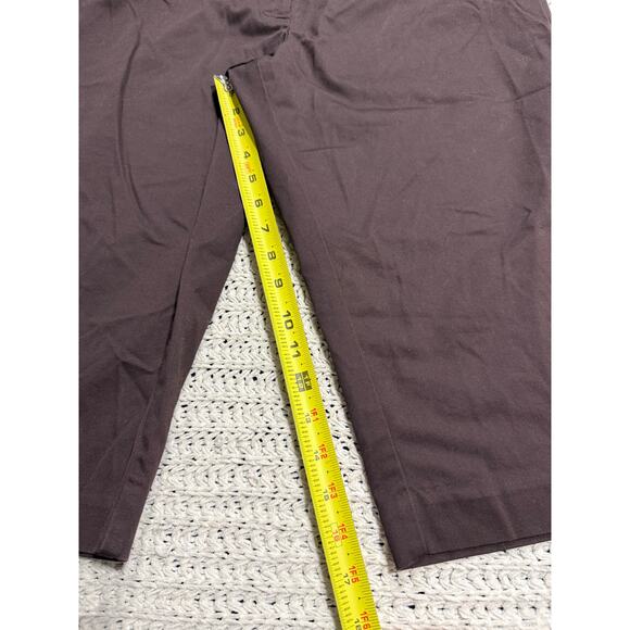 Worthington Modern Fit Dress Pants Cropped Capri Womens 14 Petite Taupe Brown - Picture 3 of 9